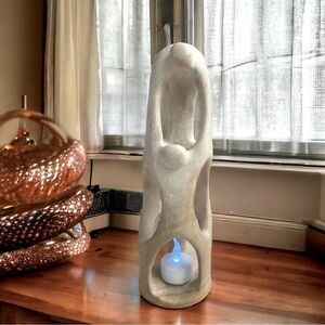 Abstract Hand Carved Kisii
Soapstone Sculpture Modern
Father & Children Kenya